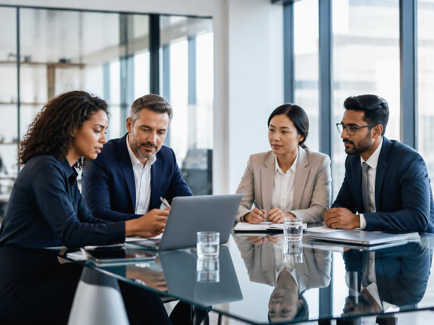 SaaS Bridge consultants collaborating with a client team
